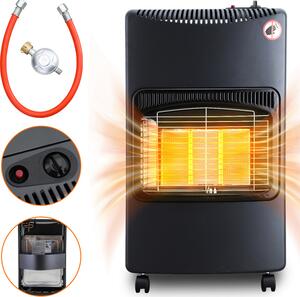 Stufa a gas in Vetroceramica Jopassy da 4200 watt con 3 impostazioni di calore, regolatore di pressione e tubo flessibile - Stufa a gas mobile, efficiente e a risparmio energetico Stufa a gas Stufa a gas Stufa a gas Riscaldatore radiante