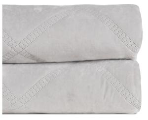 Copriletto color crema in velluto con rivestimento trapuntato 230x260 cm – Ixia