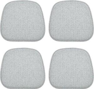 Ibenzoa® Set di 4 cuscini antiscivolo per sedute, 50x50x10 cm, lavabili, grigi – rivestimenti di alta qualità e resistenti, con base antiscivolo, ideali per sedie da pranzo