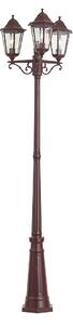 Lanterna da esterno classica rosso scuro 220cm 3 luci IP44 - Havana