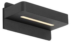 Applique moderna nera con LED incluso, USB e interruttore - Ted