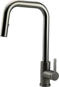 Miscelatore da cucina Pure.Sink Elite Steel Crystal-S PVD Gun Metal con bocca estraibile PS8050-61