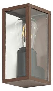 Lampade da esterno Lindby, Robigus, dimmerabile, Marrone / Ruggine, Alluminio, Campagna / rustico