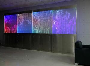 Parete divisoria moderna Pareti d'acqua LED Parete d'acqua illuminata Pilastri della parete 180x200cm