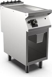 Piastra per barbecue a gas Mareno M1-900 con superficie liscia cromata opaca, 40 cm