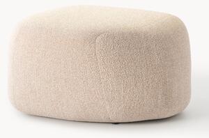 Pouf ovale in bouclé Wolke