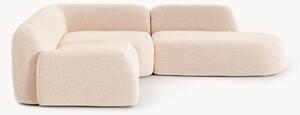 Divano angolare componibile 4 posti in bouclé con chaise longue Wolke
