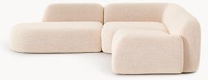 Divano angolare componibile 4 posti in bouclé con chaise longue Wolke