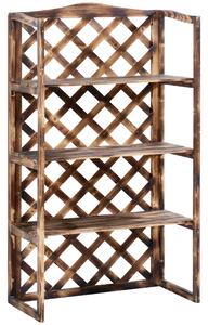 Outsunny Scaffalatura per Piante Fioriera a 3 Ripiani in Legno di Abete 80 x 40 x 148cm|Aosom