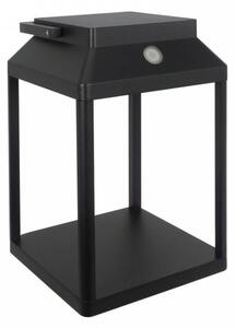 Lanterna Portatile Ricaricabile Solare e USB Nera Dimmerabile Colore Bianco Naturale 4.000K