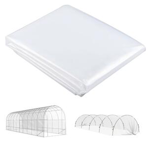 Outsunny Copertura per serra in plastica, Foglio per Coprire Piante, Resistente ai Raggi UV, Impermeabile, 8 x 10 m