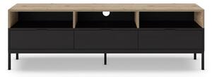 Tavolo TV in rovere nero e naturale 180x55 cm Marion - Marckeric
