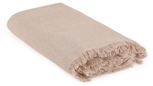 Copriletto marrone in cotone riciclato 170x205 cm Merlin - Mijolnir