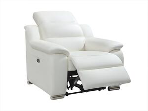 Poltrona relax elettrica in pelle Avorio - ARENA II