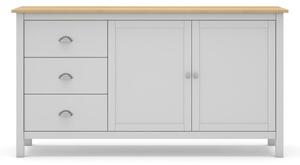 Cassettiera bassa in pino bianco/naturale 150x80,5 cm Misti - Marckeric