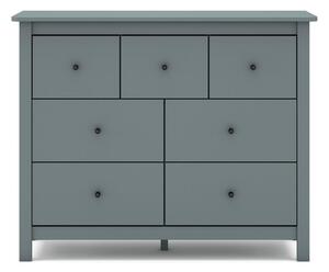 Cassettiera verde polveroso in pino massiccio 110x80x40 cm Misti – Marckeric