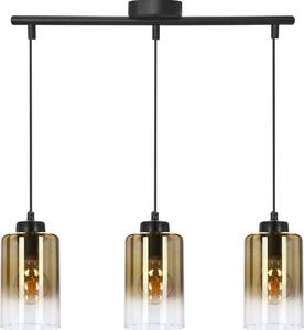 Candellux Aspra lampada sospesa 3x60 W nero-ambra 33-16270