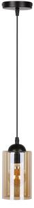 Candellux Bistro lampada sospesa 1x40 W nero-ambra 31-00569