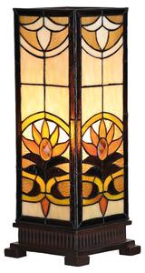 Lampada da tavolo Tiffany Clayre & Eef 18x18x45 cm in vetro marrone beige