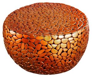 Riess-ambiente Tavolino rotondo STONE MOSAIC 75 cm rame metallo mosaico tavolino tavolino