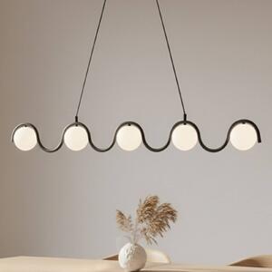Lampada a sospensione in vetro Sinus 5 EMIBIG LIGHTING, dimmerabile, Nero, Soggiorno / Sala da pranzo, Vetro, Moderno, Lampada a sospensione