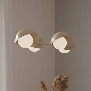 Lampada a sospensione in vetro Boom 4 EMIBIG LIGHTING, dimmerabile, Crema / Ambra, Soggiorno / Sala da pranzo, Vetro, Moderno, Lampada a sospensione