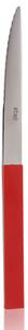 Design moderno per la nuova collezione di posate colorate creata da Abert, set da 12 coltelli da bistecca color rosso