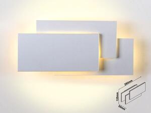 Applique Lampada LED da Muro 12W 3000K Carcassa Grigia Rettangolare