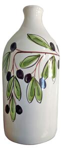 Ceramiche Pugliesi Bottiglia Oliera decorato a mano, in terracotta pugliese colore Terracotta
