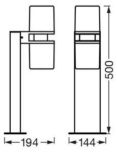 Ledvance - Lampada da esterno LED RGBW dimmerabile CASCADE 2xLED/7W/230V IP44 Wi-Fi