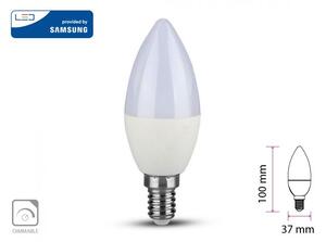 Lampadina LED Chip Samsung E14 C37 5,5W a Candela 3000K Dimmerabile