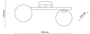 Plafoniera ELYON 5xG9/40W/230V nero/bianco