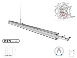 Plafoniera LED Lineare A Sospensione Follow 50W 150cm Doppia Lente 