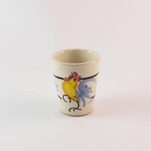Ceramiche pugliesi set 6 pezzi di bicchierini per limoncello decorati a mano in terracotta pugliese colore Beige