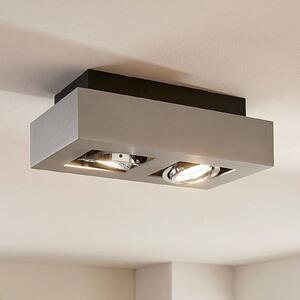Arcchio faretto Vince, 25 cm, a 2 luci, argento, GU10 VINCE Arcchio, dimmerabile, Alluminio / Grigio / Zincato, Corridoio, Alluminio, Moderno, Faretto