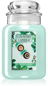 Country Candle Lemon Tea & Roses candela profumata 737 g
