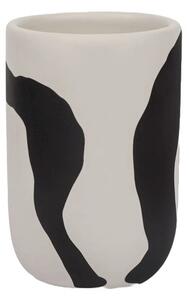 Tazza in ceramica bianca e nera per spazzolini da denti Icon - Mette Ditmer Denmark