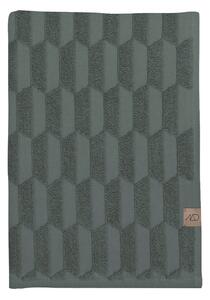 Asciugamano in cotone verde scuro 50x95 cm Geo - Mette Ditmer Denmark