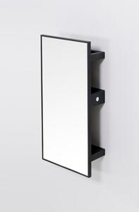 Mensola nera con specchio in rovere 31x61,5 cm Slimline - Wireworks