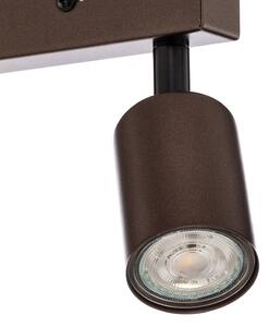 TK Lighting Faretto da soffitto Top, regolabile, marrone, 2 luci Linear