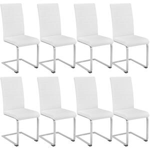 Tectake 404128 set di 8 sedie per sala da pranzo bettina - bianco
