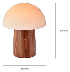 ALICE MUSHROOM LAMP LARGE NATURAL WALNUT WOOD GINKO ART. G022WT1