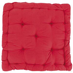 Cuscino alto morbido per sedia 40x40x8 cm di cotone in vari colori Relax Mode - Red