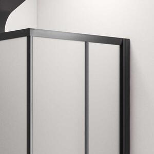 Box doccia 120x140 telaio nero vetro opaco | KF1000B - KAMALU