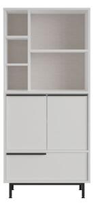 Mobile Multiuso Da Bagno Con Ante Frontali E Vani A Giorno 75x36x160 Bianco Ocean
