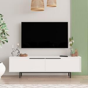 Mobile TV Con Piedini In Ferro 2 Ante Frontali 160x36x45 Ocean Bianco