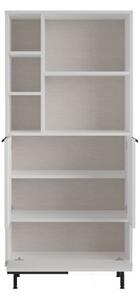 Mobile Multiuso Da Bagno Con Ante Frontali E Vani A Giorno 75x36x160 Bianco Ocean