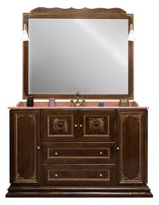 MOBILI 2G - MOBILE BAGNO LEGNO CLASSICO MARMO ROSA L.130 P.64