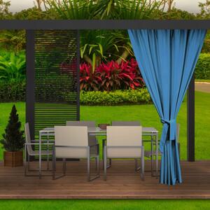 Eleganti tende da giardino impermeabili blu per il gazebo Larghezza: 155 cm Lunghezza: 220 cm