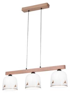 Kolarz A1352.83.Au.100 - Lampadario a sospensione con filo NONNA 3xE27/60W/230V cervo quercia/bianco/oro